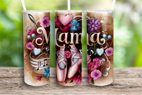 Ballet Mom Floral Ballet Tumbler Wrap Graphics and Crafts Review
