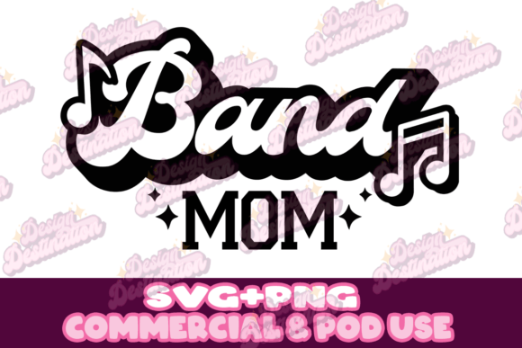 Band Mom Design: A Versatile Graphics Asset for Crafts and Creative Projects