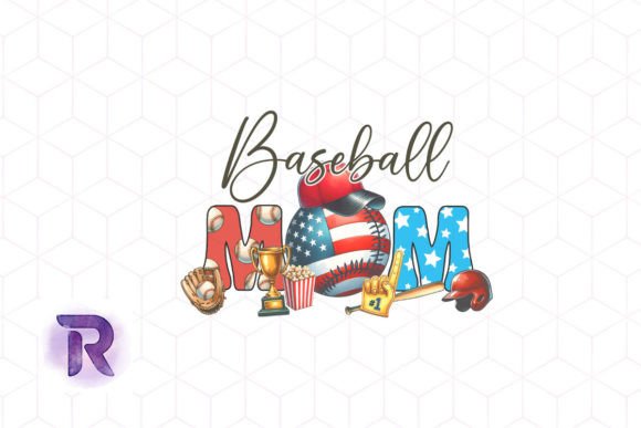 Baseball Mom PNG for Mother’s Day: A Graphics Asset for Crafts and Themed Design Projects