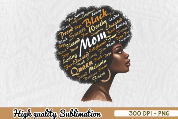 Black Mom Queen Afro PNG Graphics and Crafts Review