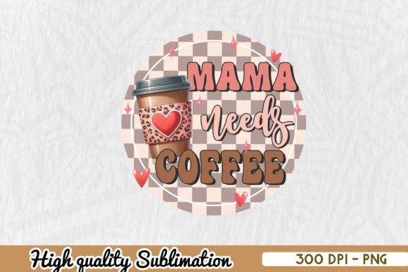 Coffee Loving Mom Sublimation PNG for Crafts and Graphics