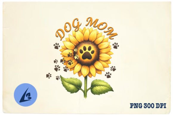 Dog Mom Sunflower Dog Paw PNG Review for Real Projects