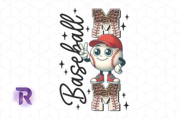 Glitter Baseball Mom Sports Mama PNG: A Design Asset for Creative Publishing