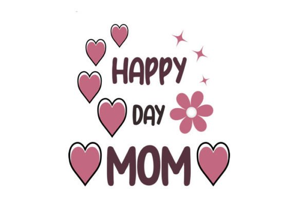 Happy Mom Day Vectors: A Versatile Graphic Design Asset for Crafts