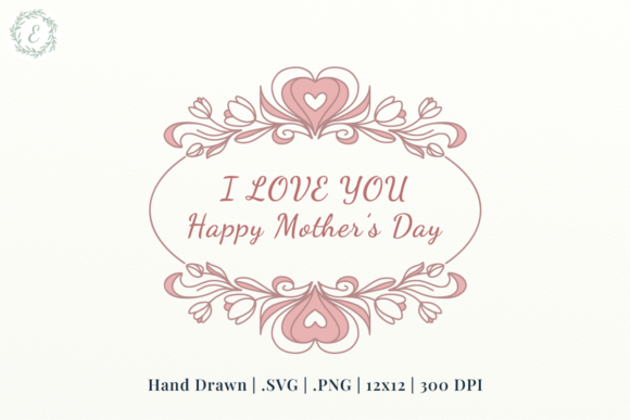 Happy Mother s Day Svg Frame, Hand-drawn Graphics and Crafts