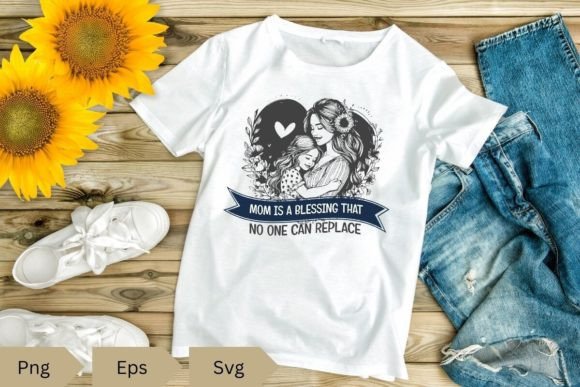 Mom is a Blessing: A Heartfelt Graphic Design Asset for Local Crafts Businesses