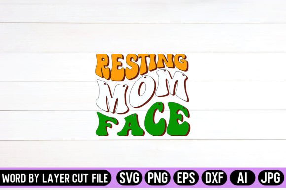 Resting Mom Face Retro Design: A Versatile Graphic Asset for Blogs and Crafts
