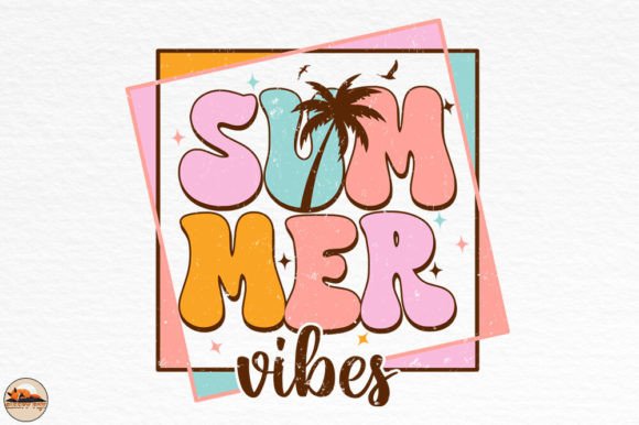 Retro Summer Vibes Sublimation PNG SVG Graphics