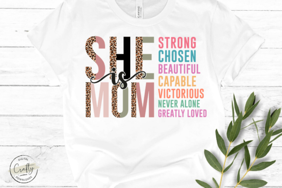 She is Mom PNG – A Versatile Graphic Design Asset for Crafts and Mother’s Day Projects