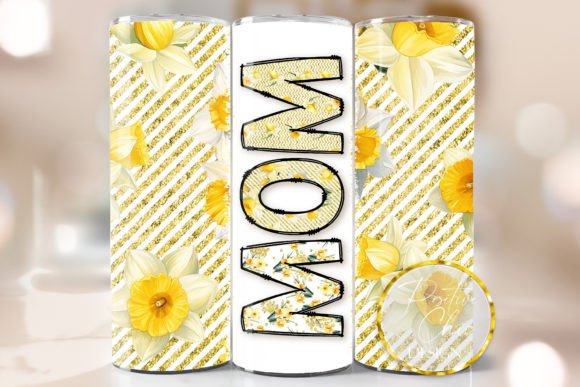 Spring Mom PNG Floral Tumbler Wrap for Crafts & Graphics
