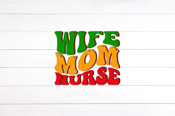 Wife Mom Nurse Retro Design: A Versatile Graphic for Crafts and Website Publishing